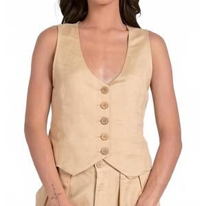 NEW ELAN lana vest in khaki
